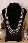 Ishhaara_Gold Plated Layered Baroque Pearl Necklace _Online_at_Aza_Fashions