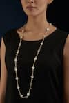 Buy_House Of Tuhina_Gold Plated Enamelled Bead Long Necklace _at_Aza_Fashions