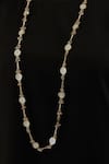 Shop_House Of Tuhina_Gold Plated Enamelled Bead Long Necklace _at_Aza_Fashions