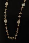 Shop_House Of Tuhina_Gold Plated Embellished Fish Pendant Long Necklace _at_Aza_Fashions
