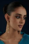 Buy_House Of Tuhina_Gold Plated Umbrella Bead Embellished Long Earrings _at_Aza_Fashions