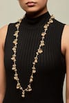 Buy_House Of Tuhina_Gold Plated Umbrella Long Neckstring Bead Embellished Necklace _at_Aza_Fashions