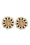 Buy_House Of Tuhina_Gold Plated Enamel Saar Beaded Studs _at_Aza_Fashions