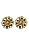 Buy_House Of Tuhina_Gold Plated Glass Enamel Saar Beaded Studs _at_Aza_Fashions