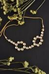 Shop_Swabhimann_Gold Plated Kundan Studded Choker Necklace _Online_at_Aza_Fashions