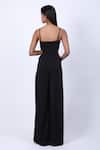Shop_Swatee Singh_Black Crepe V-neck Side Cut-out Sleeveless Jumpsuit _at_Aza_Fashions