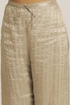 Shop_Urvashi Kaur_Silver Striped Tissue Silk Pattern Pant  _Online_at_Aza_Fashions