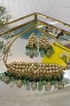 Shop_Ishhaara_Gold Plated Stones Kundan Drop Choker Set _at_Aza_Fashions