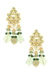 Shop_Ishhaara_Gold Plated Stones Kundan Embellished Dangler Earrings _at_Aza_Fashions