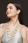 Buy_Ivorine_Gold Plated Embellished Pearl Layered Necklace _at_Aza_Fashions