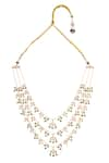 Shop_Ivorine_Gold Plated Embellished Pearl Layered Necklace _at_Aza_Fashions