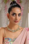 Buy_Paisley Pop_Gold Plated Diamonds Kundan Necklace Jewellery Set _at_Aza_Fashions
