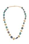 Shop_Saga Jewels_Multi Color Stone Multi-stone Long Necklace_at_Aza_Fashions