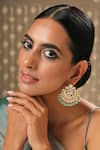 Buy_Paisley Pop_Gold Plated Kundan And Stone Chandbali Earrings _at_Aza_Fashions