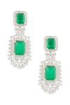 Shop_Saga Jewels_Green Stone Emerald Doublet Earrings _at_Aza_Fashions