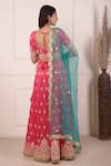 Abbaran_Pink Lehenga And Blouse Cotton Silk Embroidered Dori Round Hand Work Choli Set _Online_at_Aza_Fashions