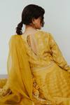 Shop Wabi Sabi By Anshum-Ritesh Yellow Chanderi Embroidery Asymmetric Surajmukhi Hand Anarkali Sharara Set at Aza Fashions Shop_Wabi Sabi By Anshum-Ritesh_Yellow Chanderi Embroidery Asymmetric Surajmukhi Hand Anarkali Sharara Set _at_Aza_Fashions