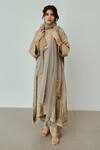 Buy Wabi Sabi By Anshum-Ritesh Grey Chanderi Embroidery, Diamonds V-neck Nargis Kaftan Set at Aza Fashions Buy_Wabi Sabi By Anshum-Ritesh_Grey Chanderi Embroidery, Diamonds V-neck Nargis Kaftan Set _at_Aza_Fashions