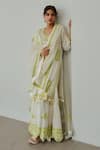 Buy Wabi Sabi By Anshum-Ritesh Ivory Chanderi Embroidery, Tassels Collared Titli Hand Kurta Sharara Set at Aza Fashions Buy_Wabi Sabi By Anshum-Ritesh_Ivory Chanderi Embroidery, Tassels Collared Titli Hand Kurta Sharara Set _at_Aza_Fashions