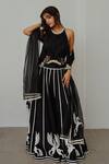 Buy Wabi Sabi By Anshum-Ritesh Black Cotton Satin, Cotton, The Unicorn Story Applique Embroidered Lehenga Set at Aza Fashions Buy_Wabi Sabi By Anshum-Ritesh_Black Cotton Satin, Cotton, The Unicorn Story Applique Embroidered Lehenga Set _at_Aza_Fashions