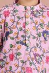 Vivedkids_Purple Cotton Kalamkari Kurta Pyjama Set _at_Aza_Fashions