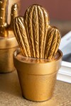 Buy_Logam_Gold Mild Steel Wired Work Metallic Cactus Table Top Accessory Set_Online_at_Aza_Fashions