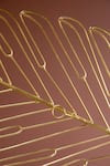 Shop_Logam_Gold Mild Steel Wired Work Palm Leaf Wall Decor 2 Pcs Set_Online_at_Aza_Fashions