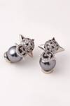 Shop_Outhouse_Silver Plated Beads, Crystals Spiked Studs _at_Aza_Fashions