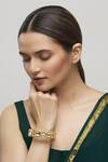 Buy_Moh-Maya By Disha Khatri_Gold Plated Diamonds Kundan Bangle_at_Aza_Fashions