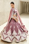 MATSYA_Pink The Global Indian Chanderi Embroidered Lehenga Set_Online_at_Aza_Fashions