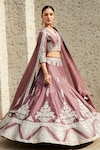 Shop_MATSYA_Pink The Global Indian Chanderi Embroidered Lehenga Set_Online_at_Aza_Fashions