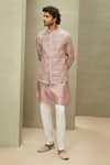 Buy_MATSYA_Pink Pure Chanderi Solid Straight Kurta Set _at_Aza_Fashions
