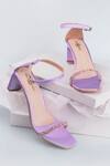 THE FROU FROU STUDIO_Purple Embellished Strap Block Heels _Online_at_Aza_Fashions