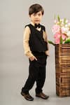 Buy Little Brats Beige Cotton, Viscose Embroidery Placed Floral Waistcoat Pant Set Online at Aza Fashions Buy_Little Brats_Beige Cotton, Viscose Embroidery Placed Floral Waistcoat Pant Set _Online_at_Aza_Fashions