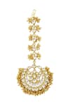 Shop_Moh-Maya by Disha Khatri_Gold Plated Kundan Maangtikka _at_Aza_Fashions