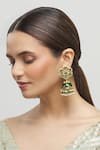 Buy_Moh-Maya By Disha Khatri_Gold Plated Kundan Meenakari Jhumkas _at_Aza_Fashions