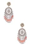 Shop_Moh-Maya by Disha Khatri_Gold Plated Pearls, Stones Kundan Chandbalis _at_Aza_Fashions