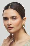 Buy_Moh-Maya By Disha Khatri_Gold Plated Diamonds, Stones Kundan Stud Earrings_at_Aza_Fashions