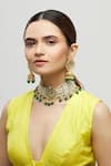 Buy_Moh-Maya by Disha Khatri_Gold Plated Kundan Choker Set _at_Aza_Fashions