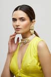 Buy Moh-Maya By Disha Khatri Gold Plated Pearls, Beads, Diamonds Kundan Pendant Choker Set at Aza Fashions Buy_Moh-Maya By Disha Khatri_Gold Plated Pearls, Beads, Diamonds Kundan Pendant Choker Set _at_Aza_Fashions