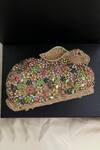 Buy_House Of Bling_Multi Color Embellished Crystal Studded Rabbit Shaped Clutch _at_Aza_Fashions