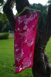 Buy_Mirkashi_Pink Floral And Butterfly Prints Babie Scarf_at_Aza_Fashions