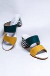 Buy The Alter Yellow Chevron Color Block Statement Heels at Aza Fashions Buy_The Alter_Yellow Chevron Color Block Statement Heels _at_Aza_Fashions