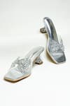 Buy_THE ALTER_Silver Sequinned Strap Pyramid Heels _at_Aza_Fashions