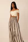 Buy_Aroka_White And Handwoven Off Shoulder Neck Wanderlust Crop Top _at_Aza_Fashions