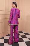 Laxmishriali_Purple Dupion Embroidered Geometric Blazer Front Open Print Pant Set _Online_at_Aza_Fashions