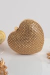 Buy_Alor Bags_Gold Embellished Dazzle Heart Clutch _at_Aza_Fashions