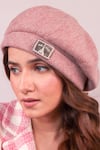 Buy_Hair Drama Co_Pink Broach Embellished Emily In Paris Metal Beret _Online