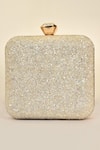 Alor Bags_White Embellished Vanilla Clutch _at_Aza_Fashions