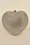 Buy_Alor Bags_Silver Rhinestones Dazzle Embellished Heart Clutch _Online_at_Aza_Fashions